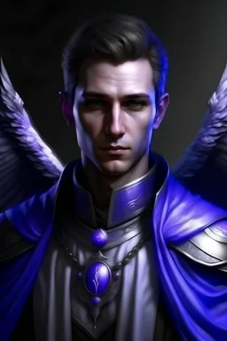 portrait of a male violet archangel