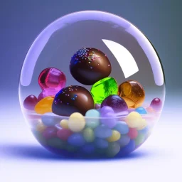 jelly bean,candy, gummy,chocolate ball, Photograph, beautiful, Unreal Engine 5, lens macro, utra realistic, hyper detailed