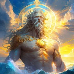 Aere, the God of the Dawn, The Sea, Space and Time. God of mankind and summer. The Father