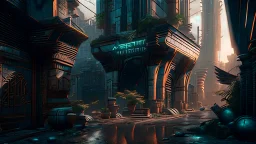 antic city ​​in barred spur sculpture, cyberpunk modern photorealistic epic, in the style of , Artstation, natural lighting, cinematic intricate scenery