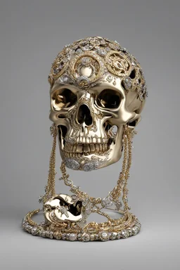 versace jewelry styled human skull