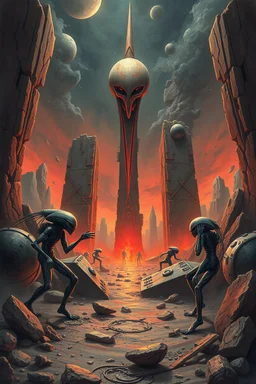 Aliens around metal epic Echo of Ruins