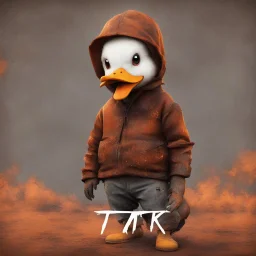 Make a Pic for a Rust youtuber with a Ducklin and the text "TMK"