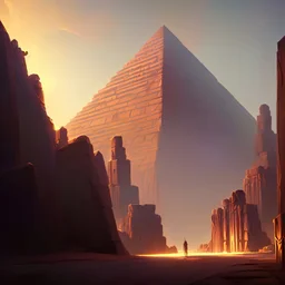 A magic door opening to Pyramids , high quality, high details , hd, hyper realistic, magic style ,