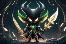 Chibi Mantis lord knight venom in 8k solo leveling shadow artstyle, in the style of fairy academia, hollow knight them, mask, close picture, neon lights, intricate details, highly detailed, high details, detailed portrait, masterpiece,ultra detailed, ultra quality