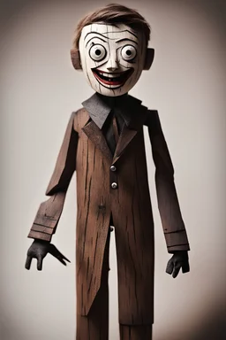 horror wooden boy puppet