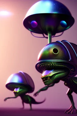 full length aliens clean art NFT, blender 3d