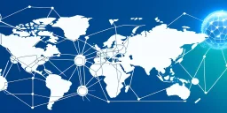 Vector and transportation operation service. Network vectors distribution of Container Cargo, Smart logistics and future of transport on global networking.