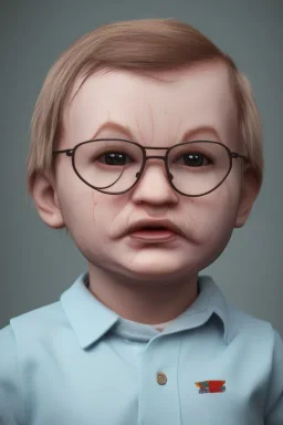 Dahmer toddler, full body, angry, bokeh, hyper realistic