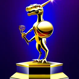 A dinosaur wins an Emmy Award