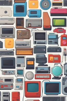 Use pop culture icons from the 1980s or 1990s, such as old computers, walkmans, or disc phones, to create a nostalgic sticker