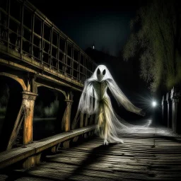 THE GHOST IS STILL DANCING AT NIGHT ON THE OLD BRIDGE