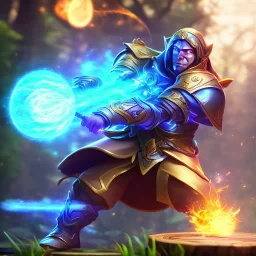 League of Legends style art, Meditating muscular turle holding a wooden rod, high definition, magical powers, close shot, background galaxy