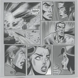 A handdrawn comic book page