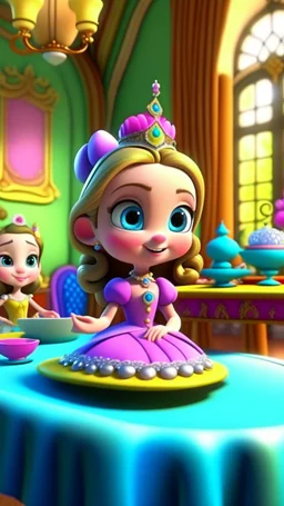 Princess Penelope's Magical Tea Party, cartoon,3D