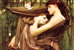 Cat is face of boreas. John William Waterhouse