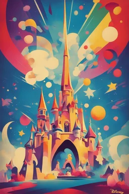 nostalgic Blast from the Past poster cheerfull disney abstract