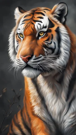 Realistic masterpiece of a tiger