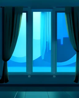 фон аниме стиль обои сзади часть окна и занавески