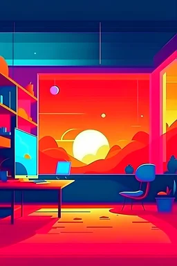 Colorful scene baground for tech creator