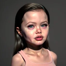 Angelina jolie toddler, full body, soft skin, dramatic lighting, hyper realistic