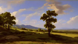 texas hill landscape by poussin