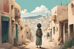make an illustration of Palestine in the style of Hayao Miyazaki