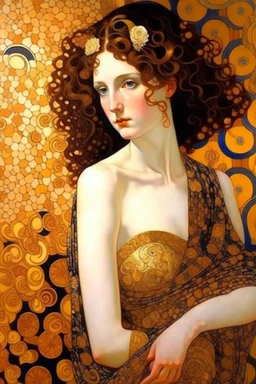 venus godess photo realistic style of klimt