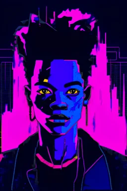 Synthwave crossed with basquiat