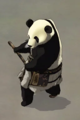 Panda in samurai armour