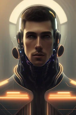 cyberpunk, head, men, portrai, tron