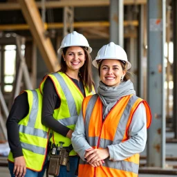 Female construction workers