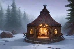 cottage yurt fantasy cozy dragon