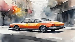 Minimal .پژو پراید پیکان. water color Painting. pride car. 206 Peugeot. peykan. new yorker magazine. Tehran. 45 years old. warm weather. People's. vector