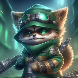 Teemo from League of Legends, as an elite cybersecurity professional