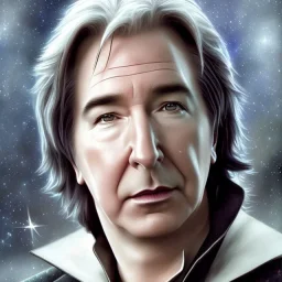 stunning, photoillustrative watercolor of Alan Rickman as Severus Snape with wand, ghost holographic realistic deer, artwork, Flickr, 8 k, detailed matte, ultrafine detail, high-quality, George Grie, Anne Dittman, Anne Stokes, Lisa Parker, Selina French, alphonse mucha