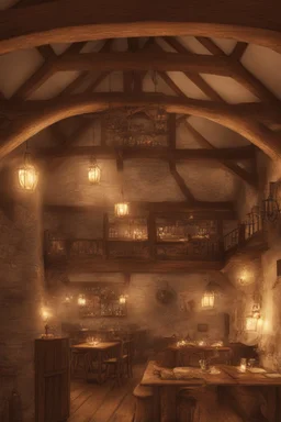 Warm and cozy medieval tavern