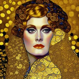 goldene Adele 80 years old painting style of Klimt