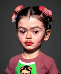 Frida toddler, full body, dramatic lighting, hyper realistic