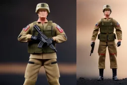 G.I. Joe toy doll soldier nylon Donald Trump, gun,boots, helmet, nose