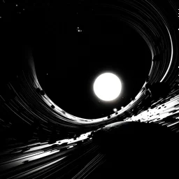 black and white outer space sun in the middle film noir