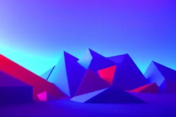 geometric installation abstract rgb 3D landscape