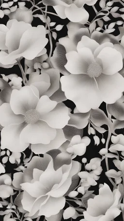 The fashion show walks onto the podium. Armani 2024. Elegance Black-White Floral Printed Jacquard Organza Woven Fabric.