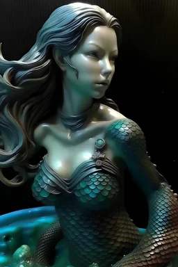 hyper realistic deep sea mermaid