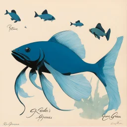 René Gruau's aquatic creatures