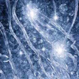 celestial, ice crystals, snow, icicles, reflections