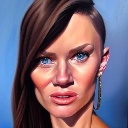 NewYorker, lady, full-length, realistic detailed portrait painting, medium shot