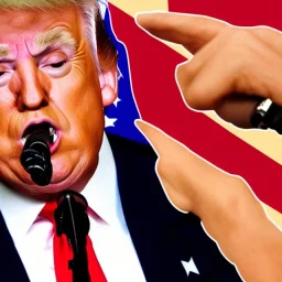 Donald Trump as a rapper rolling a joint