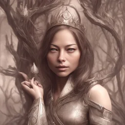 kristin kreuk, long black hair, perception of mortality, loose morals, angry at society, disappointed by life, Unreal Engine 5, highly detailed, highest quality, digital painting, complex 3d render, unreal engine render, insane detail, intricate photograph quality, magnificent, majestic, highly intricate, Realistic photography, grand hall, wicked throne, holding scepter, crown of barbwire, dark color palette, metallic, highly detailed, highest quality, digital painting