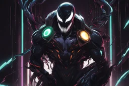 Venom kindred in 8k solo leveling shadow artstyle, machine them, close picture, rain, neon lights, intricate details, highly detailed, high details, detailed portrait, masterpiece,ultra detailed, ultra quality